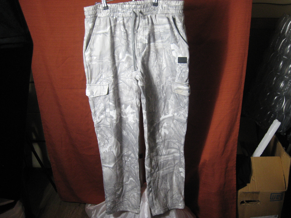 Ring Of Fire Cargo Pants Silver Camo Cargo Pockets Size L